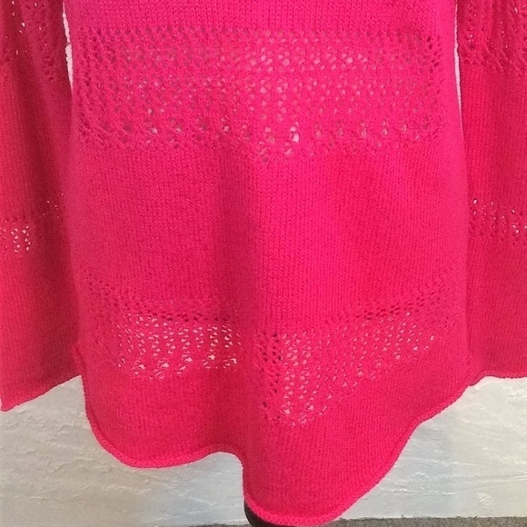 Chelsea & Theodore Bright Pink Sweater Sz M - Picture 4 of 5